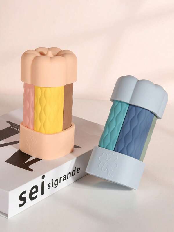 1pc (Random Color) Travel Size 4-In-1 Silicone Refillable Bottles Set, Convenient For Shampoo, Body Wash Dispenser