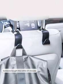 汽车挂钩坚固稳定小挂钩隐藏式多功能储物后排座椅挂钩 - 黑色 - 查看 4