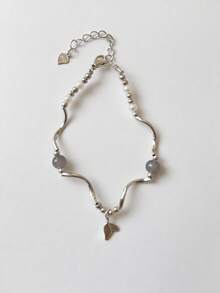 1 Stück Modischer minimalistischer Stil Fischgräten Armband für Damen, elegante verdrehte Armreif Manschette