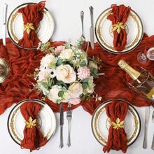 1 buah Taplak Meja Motif Daun Maple Merah dan 12 buah Serbet Motif Daun Maple Merah, Dekorasi Kain Keju Gaya Bohemian, Cocok untuk Pernikahan Romantis, Pesta Ulang Tahun, Acara Bridal Shower, Meja Hidangan Penutup, Hari Thanksgiving, Dekorasi Natal - MultiWarna - View 10