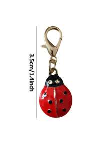 1/5/10pcs Adorable Six - Star Ladybug Charms With Lobster Clasps. Ideal For Use As Keychains, Bag Charms And Other Decorations. And Stylish