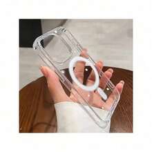 Original Clear For Magsafe Magnetic Wireless Charging Case For IPhone 16 15 14 13 12 11 Pro  Max Plus Acrylic Cover - 無色 - 查看 3