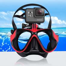 JoyMaySun Máscara Subacuática Profesional Cámara Máscara de Buceo Gafas de Natación Snorkel Buceo Soporte de Cámara Para GoPro - Negro - Ver 4