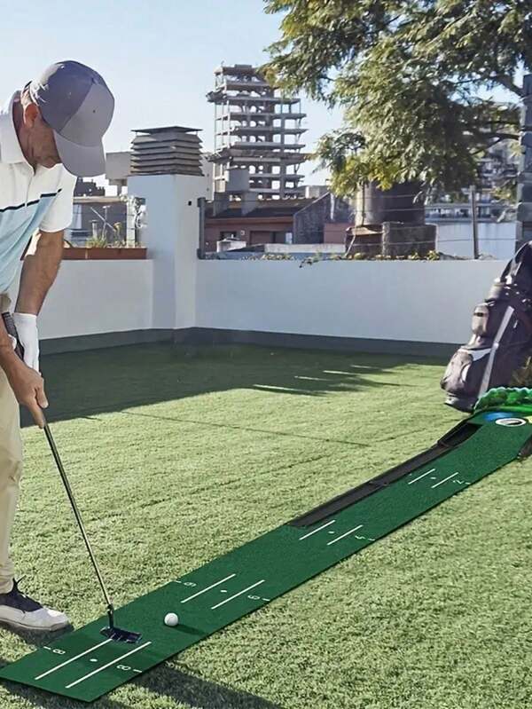 1 Stück Golfplastik Putter Trainer, tragbare Golf Putter Übungsmatte für drinnen/Outdoor