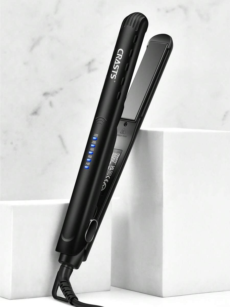 CRASTS Professional Multifunctional Straightener & Curler, Salon Styling Tools For Straightening & Curling, 4 Heat Settings, Suitable For Bangs & Hair Salon Use