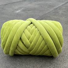 500G 16Meters Super Velvet Chunky Yarn,3cm Thick Bulky Giant Thread ,White Bag ,Yarn For Hand Knitting DIY, Handmade Bag,Soft Big Blanket Carpet , Fabric Strips, Cushions And Cat Beds - Multicolor - View 20