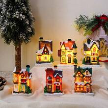 1 قطعة من بيت الثلج المضيء من الراتنج، ديكور عيد الميلاد، بيت صغير مضيء لعيد الميلاد، مناسب لحفلات العطلات وحفلات عيد الميلاد وديكور المشاهد والديكور المنزلي وهدايا الحفلات، ديكور حفلة عيد الميلاد الممتع، عيد ميلاد سعيد، السنة الجديدة سعيدة، هدية عيد الميلاد، زينة عيد الميلاد، ديكور غرفة الشتاء