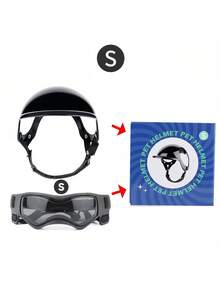 Pet Helmet And UV Protection Goggles Set - Anti-Wind Pet Hat And Pet Sunglasses Combo, Dog Cat Motorcycle Outdoor Helmet Hat Glasses Accessories - Multicolor - View 11