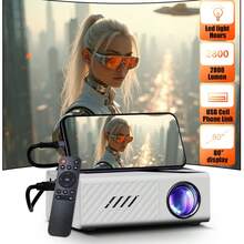 Portable Mini Projector, 1080P Input Support For HDTV, Support Wired Mirroring, Manual Trapezoidal Correction, USB Media Playback, Compact Design For Bedroom, Office And Travel,The Best Gift For Friend. - UK Plug(220-240V) - View 2