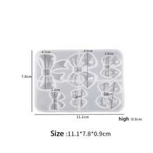 Moule en résine pour accessoires de nœud DIY, boucles d'oreilles à fleurs et nœuds, moule en silicone pour pendentif - Blanc - Voir 10