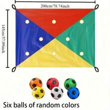 Juego de 4 colores Cornhole con set de lanzamiento - 78"X57" Juego de fiesta para exteriores/interiores con 6 pelotas aleatorias, adecuado para trabajo, ocio y fiesta (amarillo/rojo/azul/verde), diversión para fiestas en la playa, apto para actividades grupales