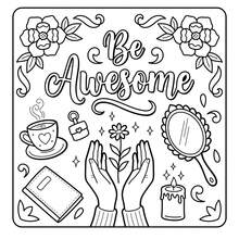 كتاب تلوين [أنيق وإيجابي] من 30 صفحة، كتاب تلوين ملهم ذو موضوعات إيجابية، أنماط أنيقة وأقوال إيجابية، مناسب للطلاب والبالغين، هدايا عيد الميلاد والكريسماس، كتاب تلوين للبالغين والمراهقين