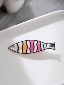 4件套可爱动物鱼骨和小猫休闲发夹和配饰，适合女孩 - 彩色 - 查看 6