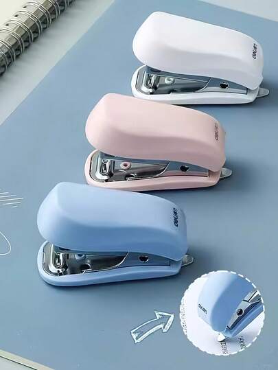 1 件迷你订书机套装，三合一骑马钉订书机和起钉器（容量：830 个订书钉），26/6 标准，返校，办公室学校用品