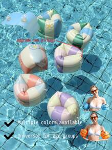 3 Pairs/1 Pair Swimming Ring Arm Ring, Buoyancy Ring, Pool Inflator With Handheld Push Pump Comes With, Easy To Use, Essential Gear For Learning To Swim, Water Life Jacket Airbag, Unisex For Holiday Parties, Beach Pool, Great Gift For Friends