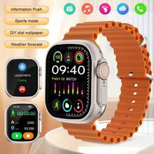 Microwear 2.01" Full Touch Screen Unisex Smart Watch - Outdoor Sports Fitness Watch, Supports Wireless Calling And Message Alerts, Multiple Sports Modes, Remote Camera/Music Control, Activity Tracker, Compatible With Android And IOS, 350mAh Battery, IPS Display, Alloy Case, Black