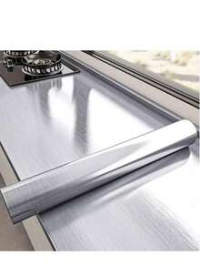 1 卷自粘壁纸采用金属材质制成，防油、防水、耐高温乙烯基墙贴，适用于厨房、橱柜、客厅桌面、家居装饰客厅和墙壁装饰、美学纸，装饰您的家居客厅装饰房间装饰墙纸 - 彩色 - 查看 5