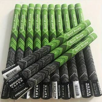 13 piezas de empuñaduras de golf MCC, accesorios de golf de tamaño estándar mediano en gris, azul y rojo, agarre 60R