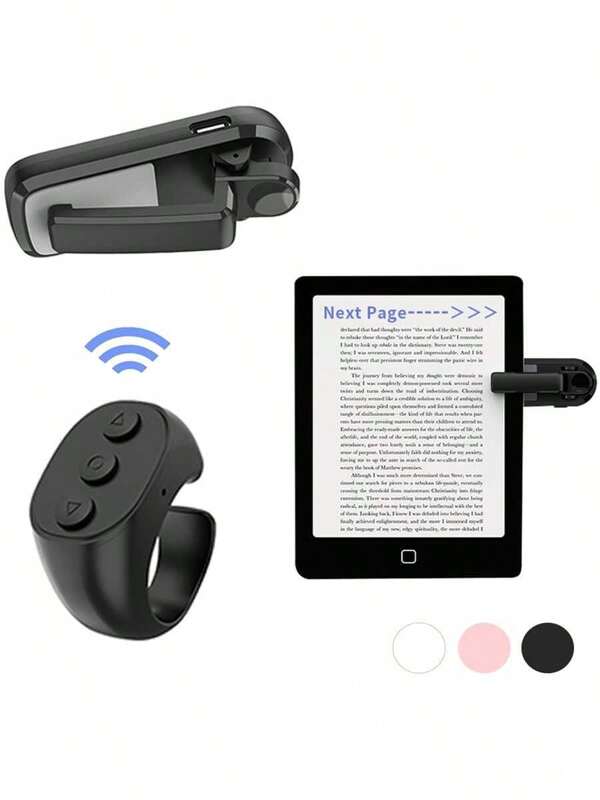 Giradischi telecomandato compatibile con Kindle Paperwhite, Oasis, Scribe e altri ereader, pulsante di sfogliatura per tablet iPad, ideale per leggere romanzi, con attivazione remota per telefono, fotocamera e video.