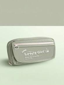 1 件多层大容量铅笔盒，简约设计，适合学生文具收纳、考试、课堂奖励、返校