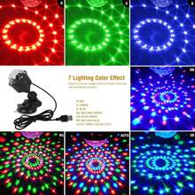 NetHong Mini LED Stage Disco Light USB Powered Projector Light RGB Night Light Auto Rotate For Car KTV Lamp Christmas Party Decoration - Black - View 3