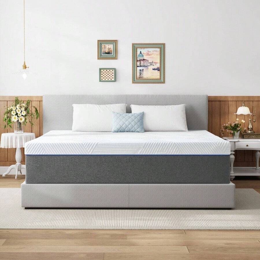 Queen Mattress, 10" Queen Size Mattress Memory Foam Made In USA - 皇后+10英寸 - 查看 1