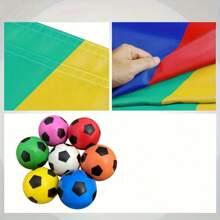 Juego de 4 colores Cornhole con set de lanzamiento - 78"X57" Juego de fiesta para exteriores/interiores con 6 pelotas aleatorias, adecuado para trabajo, ocio y fiesta (amarillo/rojo/azul/verde), diversión para fiestas en la playa, apto para actividades grupales