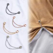 2PCS Adjustable Magnetic Trouser Clips And Cuff Clips - Durable Alloy Hem Buckles, Suitable For Trousers, T-Shirts, Dresses, Shirts, Easily Solve The Problem Of Oversized Clothing, Suitable For Daily Commuting, Sports And Fitness, Photo Retouching, Travel And Portable, Maternity Clothing Adjustment, Seamless Fastening Accessories, Belt Tightening Artifact - 2-piece Set - View 3