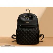 Women Fashion Backpacks, School Backpack - 黑色 - 查看 5