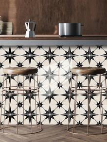 Boho Geometric Spanish Talavera Mosaic Tile Stickers 10Pcs 10/15/20/30cm Glitter Crystal Film Waterproof Oil Proof Removable No Residue Easy Clean Easy Install PVC Peel And Stick Renter Friendly Kitchen Backsplash Accent Wall Cabinet Cover Home Decor - Multicolor - View 14