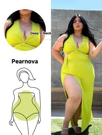 Truni Vestido largo de tela texturizada de unicolor, con abertura alta sexy y nudo en la cintura, ideal para vacaciones en la playa, talla grande para mujer, primavera y verano
