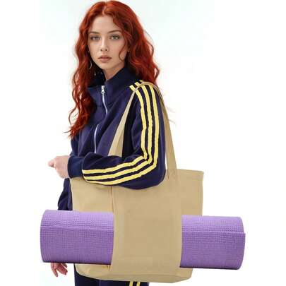 Borsa per tappetino yoga da donna, borsa in tela con tracolla per tappetino yoga, borse per tappetino yoga per allenamento, pilates, viaggi, spiaggia e palestra