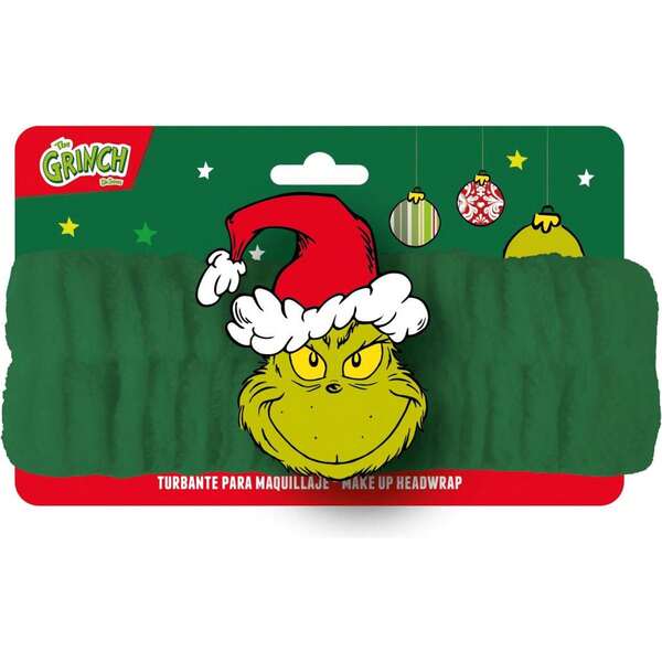 Universal Studios Opaska na głowę Grinch Makeup Headband - miękka, elastyczna opaska na głowę do zabiegów na twarz, spa, pielęgnacji skóry lub makijażu - wygodne dopasowanie - idealna do codziennego użytku w domu - BEZPŁATNA wysyłka - dostawa 24/48h do Hiszpanii (półwysep)
