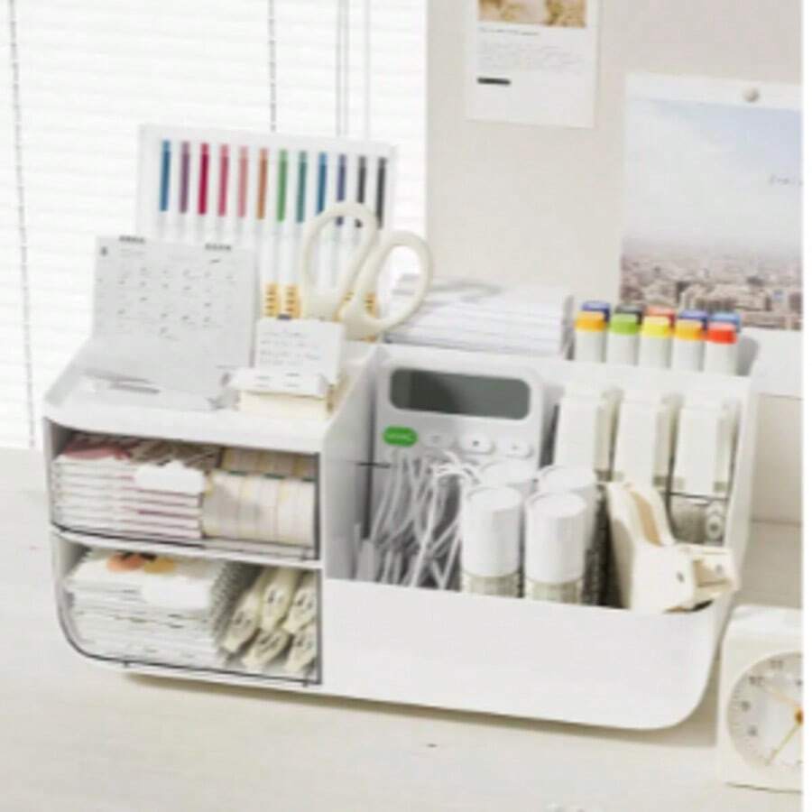Desktop Storage Box Cosmetics Drawer-Type Cute Box Office Stationery Organizer Box Study Desk Storage Rack