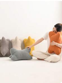 1 件符合人体工程学的腰部支撑枕，柔软的三角形骨头设计，厚沙发垫，适用于办公椅和家居装饰，舒适的背部支撑，可拆卸可洗枕套，多用途枕头 | 休闲风格 | 涤纶，腰部支撑枕 - 杏色 - 查看 7