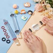 1pc/2pcs/3pcs/4pcs DIY Polymer Clay Roller Tools With Thickness Ring For Clay Craft DIY Ceramic Sculpture Shaping - Clear - View 7