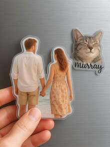 1 قطعة مغناطيس ثلاجة شخصي مخصص بصور، هدايا صور عائلية شخصية، مغناطيسات ثلاجة مع صور، مغناطيسات ثلاجة مخصصة، مغناطيسات ثلاجة بصور كلاب وقطط مميزة، مغناطيسات ثلاجة أكريليك بأشكال غير متماثلة، ديكورات منزلية دافئة وجميلة وخاصة، هدايا شخصية، هدايا عيد الزواج، هدايا خاصة، هدايا المناسبات، ديكور عيد الميلاد، لتدشين المنزل - متعدد الألوان - مشاهدة 5