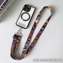 Retro Phone Lanyard With 360° Rotatable Clip, Adjustable Strap, Sturdy Dual-Use Halter, Fashionable Shoulder Strap, Suitable For Various Smartphones Compatible With Android And Most Smartphone,Gifts For Mother, Family, Friends, Birthday, Holiday Phone Chain - Multicolor - View 9