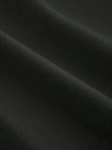 Pantalones casuales de tiro alto y pierna ancha para mujer, pantalones rectos y cortos, versátiles para primavera y verano en color negro - Negro - Ver 3