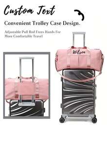 1 件定制名称健身包、带名称的个性化旅行包、个性化大容量健身包、定制多功能便携式单肩包、定制行李袋定制个性化名称行李袋、户外旅行行李袋、大容量健身包、适合用作单肩包和行李袋、日常使用 - 彩色 - 查看 4