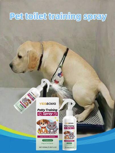 Spray de entrenamiento para mascotas - Ayuda a entrenar a gatos y perros a desarrollar buenos hábitos de baño, guía los movimientos intestinales, desodoriza, desenreda - Se envía la versión antigua/nueva al azar