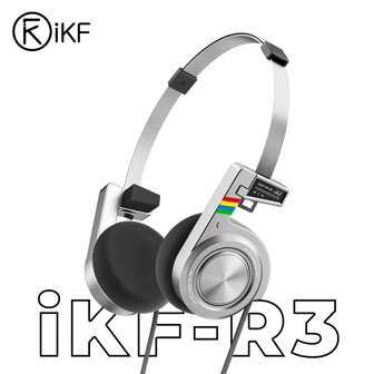  IKF R3 New Vintage Retro Wireless Headset Fashion ENC Noise-Cancelling Lightweight Headphones For Outfit 60h Playtime - Extra Two Free Earmuffs, Koss , Deep Bass For PC Phone