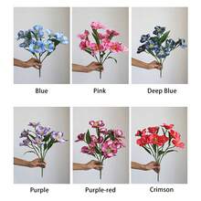 Simulated 9 Heads Tulip, Simulated Flower, Living Room Dining Table Decoration, Wedding Floral, Silk Fabric, Fake Bouquet