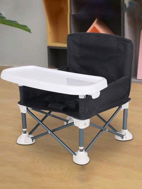 1Stück schwarz 16.4*39.2*16.4cm haltbarer und bequemer Kinder Klappstuhl, Kinder Outdoor Campingstuhl, praktischer Klappstuhl zum Ausgehen, Party und Camping