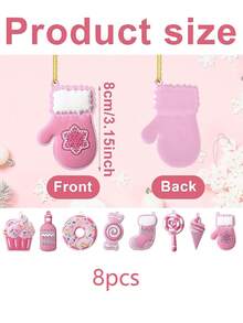 8pcs-Panelee Christmas Tree Decorations, Pink Christmas Decor,Christmas Candy Lollipop Decorations, Christmas Decorations, Birthday Party Decorations, Festive Christmas Tree Party Crafts, Hanging Lollipop Pattern Decorations With Strings, Party Decorations, Christmas Tree Decor Party Supplies,Holiday Decorations,Christmas Tree Decorations,Christmas Decorations,Christmas Gifts(Pink)