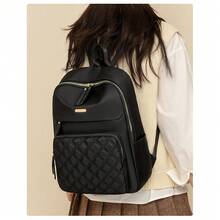 Women Fashion Backpacks, School Backpack - 黑色 - 查看 2