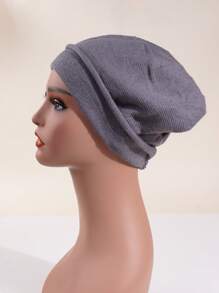 1pc Solid Color Slouchy Knit Beanie Hat For Women Winter Soft Warm Ladies Laightweight Slouch Knitted Skull Beanies Cap,Beanie,Beanies,Crochet Hat