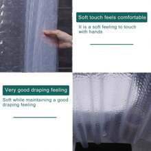 Shower Curtain,3D Water Cube PEVA Plastic Shower Curtain With Grommet Holes And Accessories,Heavy Duty Clear Waterproof Shower Curtain Liner For Bathroom Decor-180 X 180 Cm Summer Bathroom Accessories Back To School