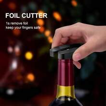 - Juego de abrebotellas de vino eléctrico con base de carga, regalo de vino 7 en 1 con aireador de vino, bomba de aspiradora eléctrica con 2 topes para fiestas en casa - Ninguno - Ver 5