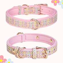 CP503-1 可爱编织图案清新风格狗项圈，舒适耐用的宠物项圈